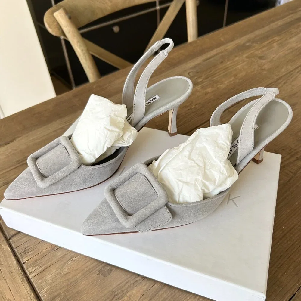 Manolo Blahnik 'Maysli' slingback pumps - Picture 7 of 8